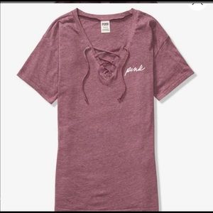 VS PINK lace up leggings tee NWP